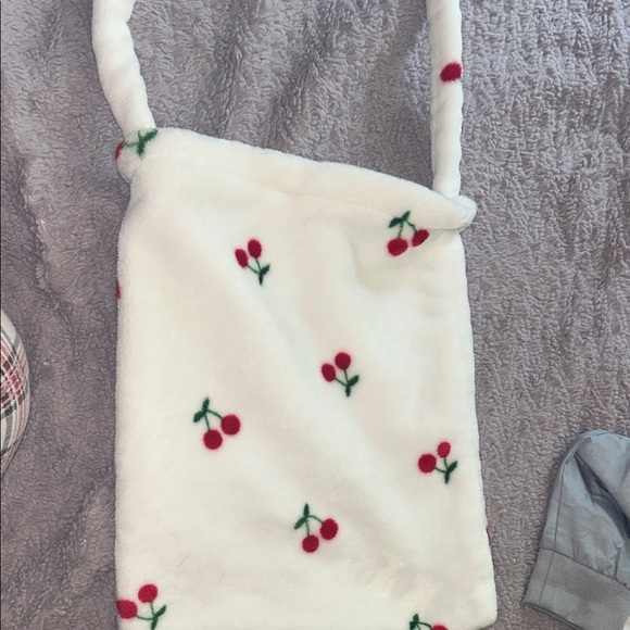 SHEIN White and Red Cherry Tote Bag - Picture 1 of 1
